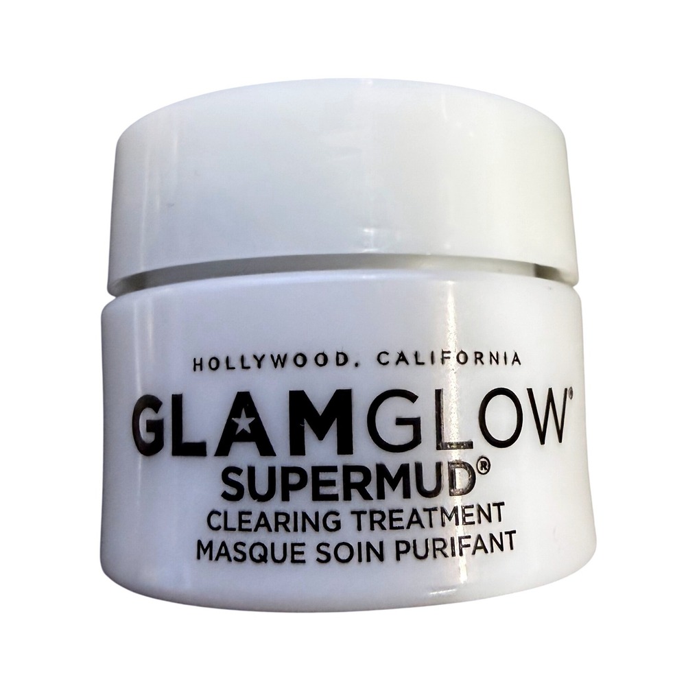 GLAMGLOW SUPERMUD Clearing Treatment Face Mask .5 oz 15g Travel Size Purifying
